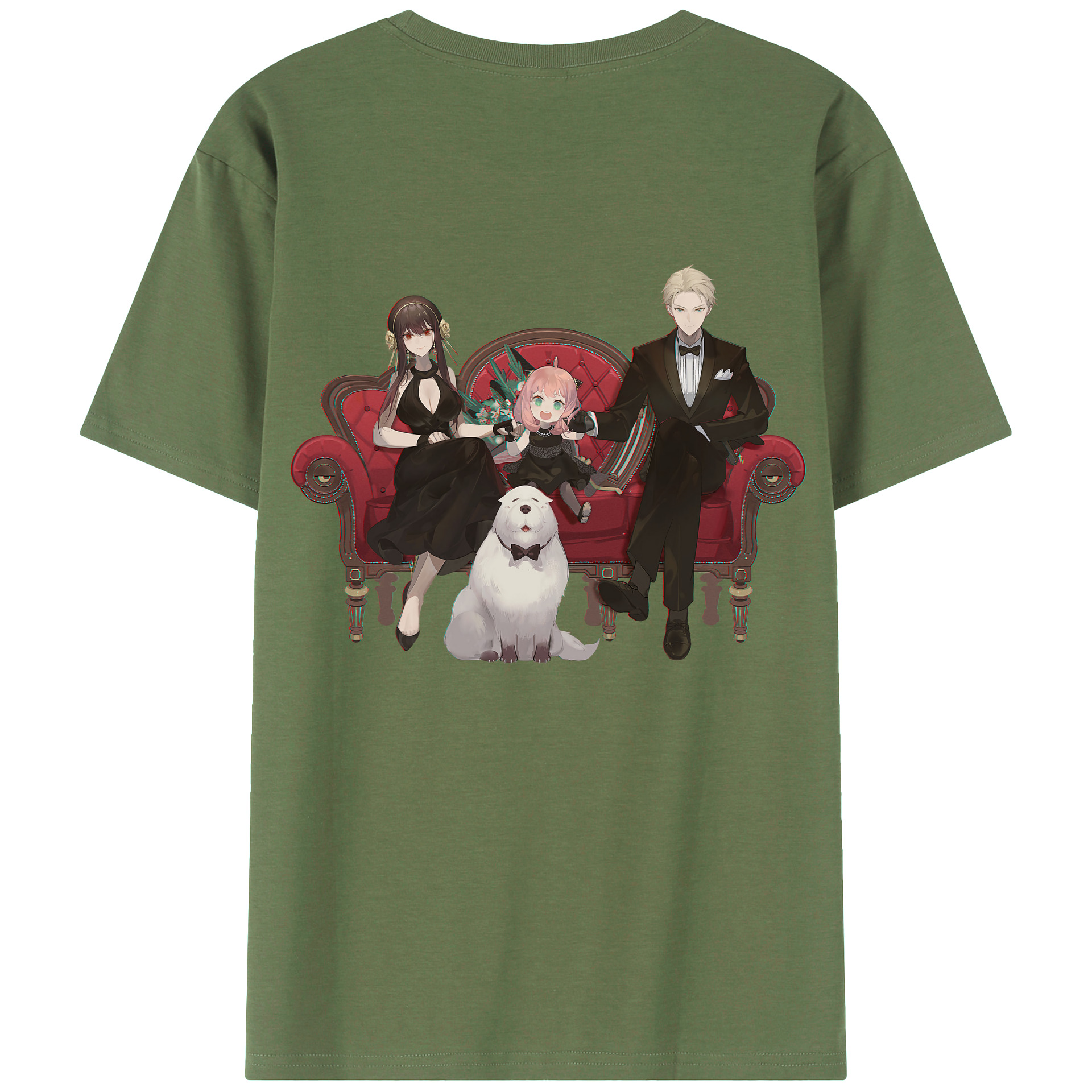 （画像用） SPY×FAMILY间谍家家酒 綿100％ メンズ半袖Tシャツ（バックプリント） 通気性